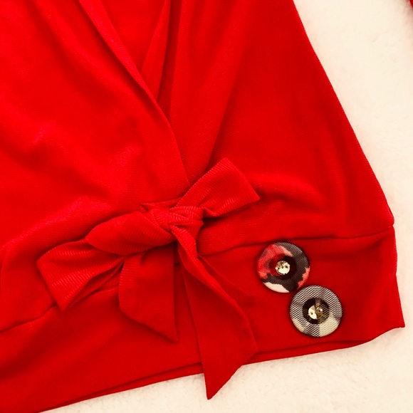 Red Two Piece Pants Set - Picture 4 of 9